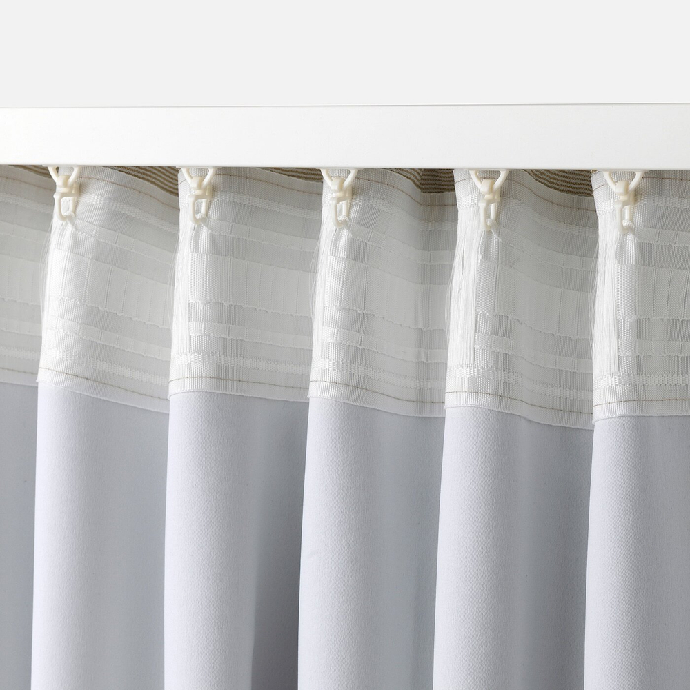 IKEA VILBORG  (ИКЕА ВИЛБОРГ)  -  Шторы, 1 пара, на ленте/бежевые, 145x300 см