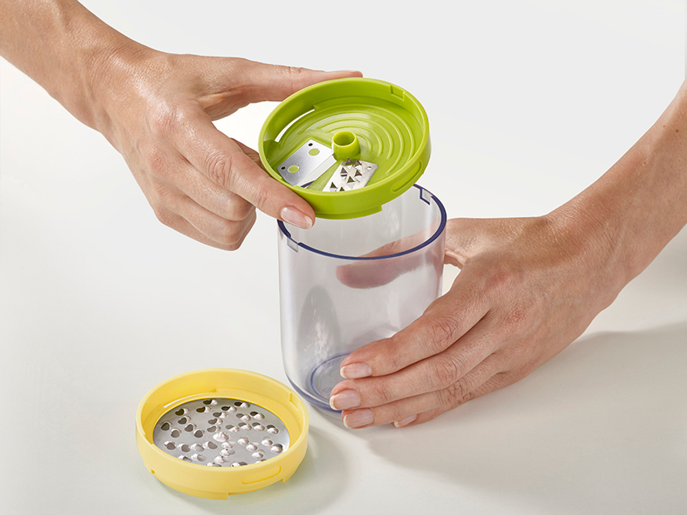 Терка спиралайзер с тремя лезвиями и контейнером для хранения spiro