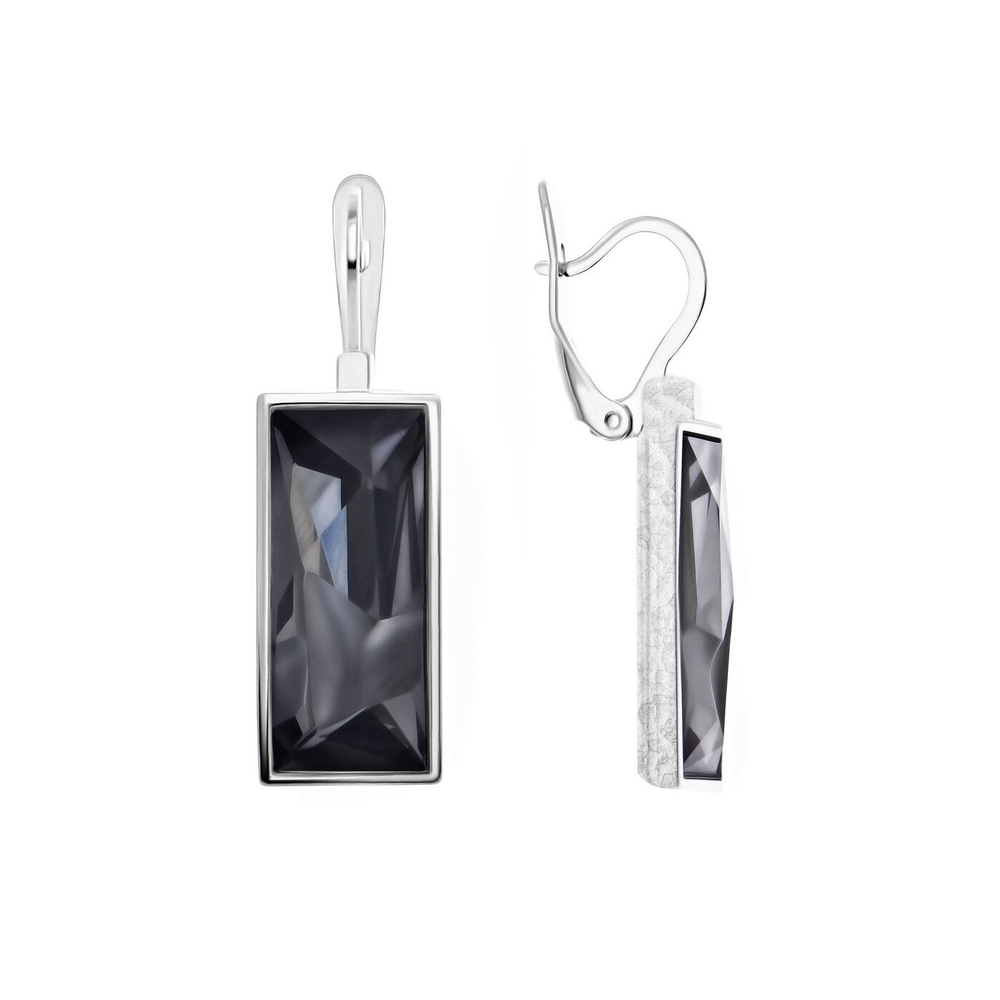 "Кибра" серьги в серебряном покрытии из коллекции "Готье" от Jenavi с английским замком