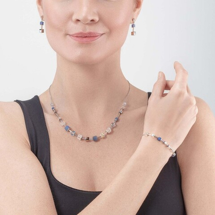 Колье Coeur de Lion Silver-blue 5074/10-0700 цвет голубой, серебряный
