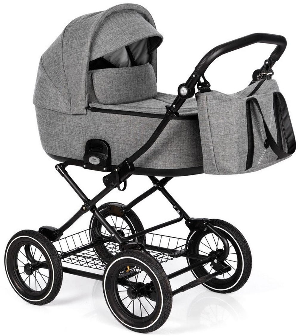 Детская коляска Roan Bass Next Classic d12 2 в 1 RCL061/1 Titanium