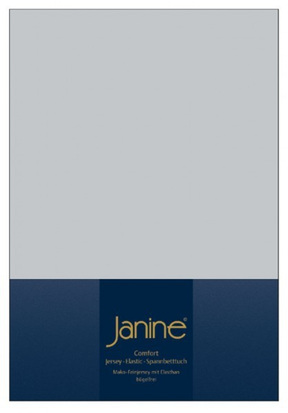 Простыня на резинке 140-160x200 Janine Elastic-Jersey 5002 серебро