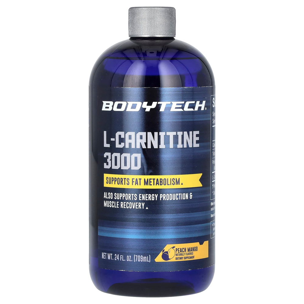 BodyTech, L-карнитин 3000, персик и манго, 709 мл (24 жидк. унции)