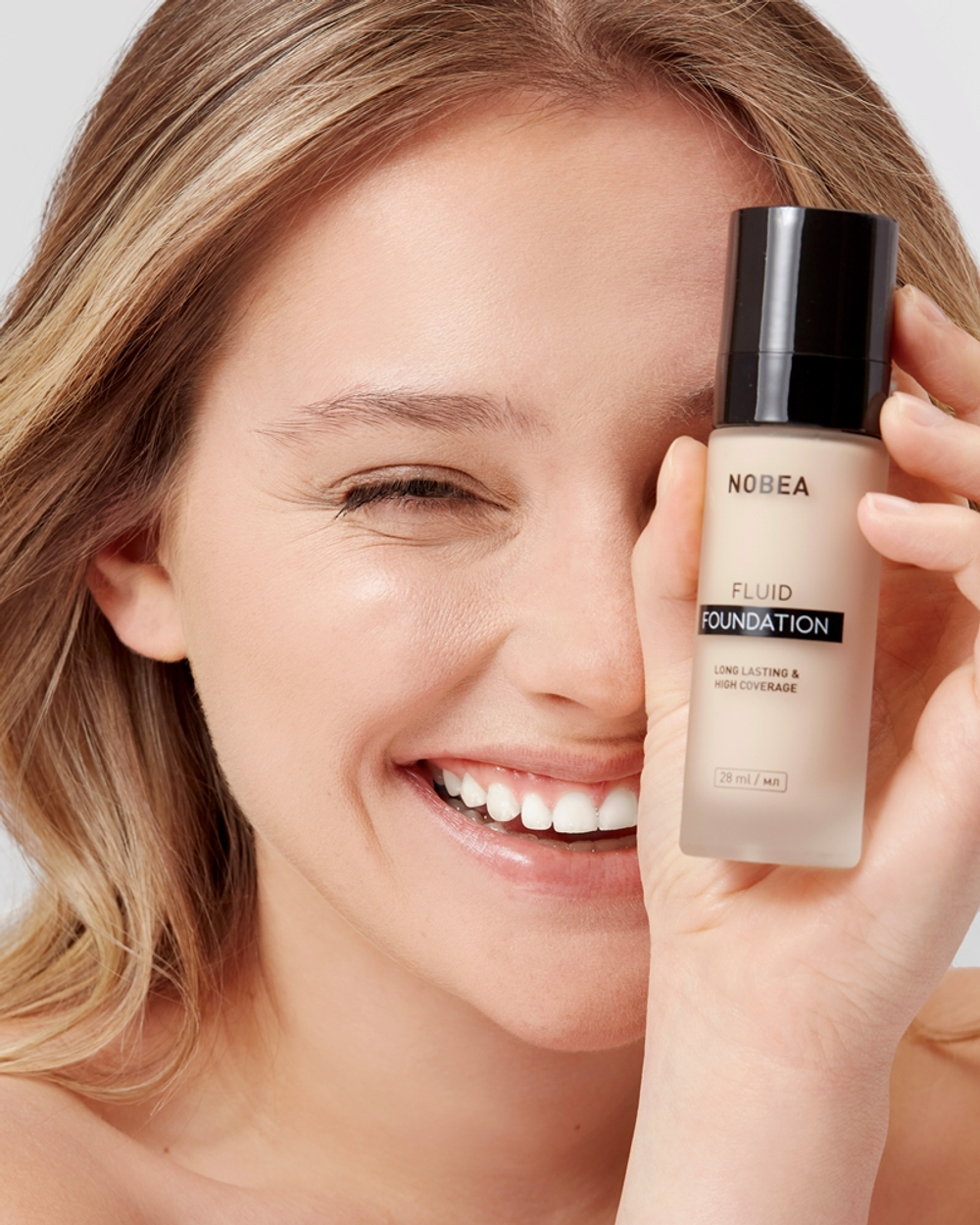NOBEA Day-to-Day Fluid Foundation - Тональная основа: Трвалый подклад оттенок 04 Warm vanilla, 28 ml