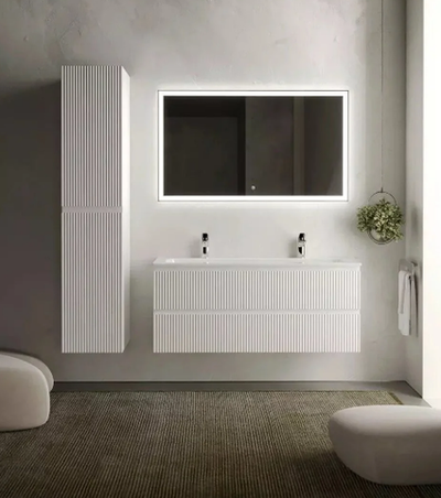 Тумба подвесная SANCOS Snob R 1195х445х500, c двумя ящиками оснащенными доводчиками, Bianco, арт.SNR120W