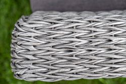 "Капучино" лаунж-зона из искусственного ротанга (гиацинт), цвет серый