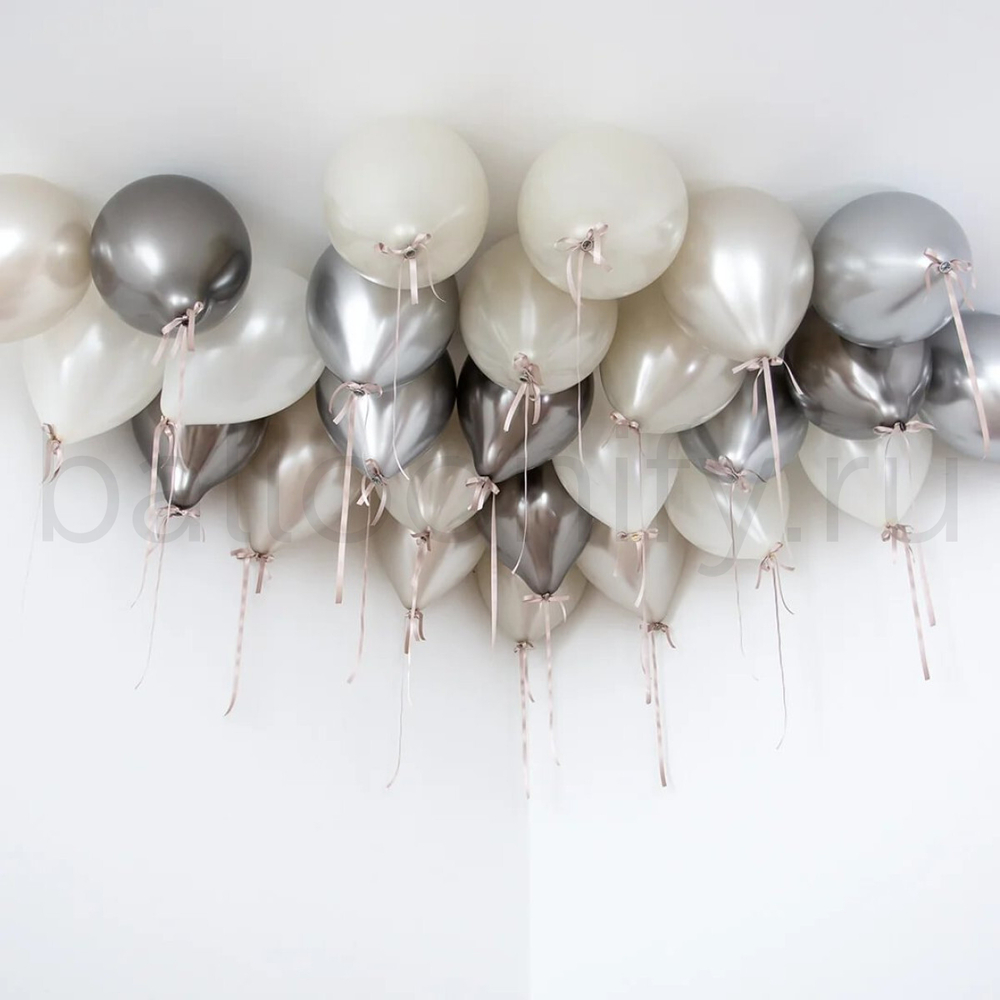 Шары россыпью "Серебряный лёд"