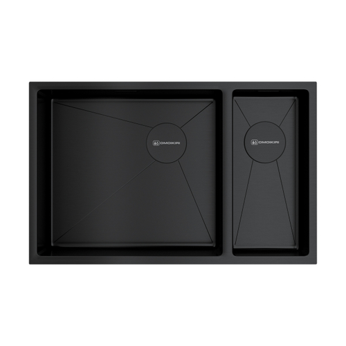 кухонная мойка Omoikiri Taki 69-2-U/IF-L Side-GB нерж. сталь/графит