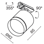 Трековый светильник Technical TR088-1-GX53-W