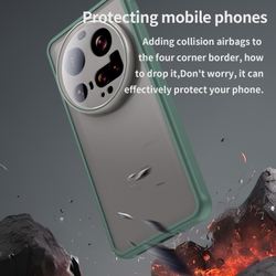 Защитный чехол с зелеными рамками для Xiaomi 15 Ultra, задняя крышка тонированная прозрачная