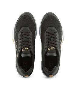 Женские теннисные кроссовки EA7 Unisex Woven Sneaker - black/gold/white - Black
