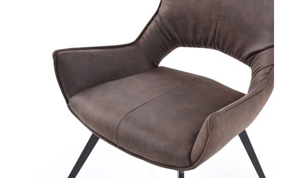 Стул DC1241 коричневый/черный/экокожа