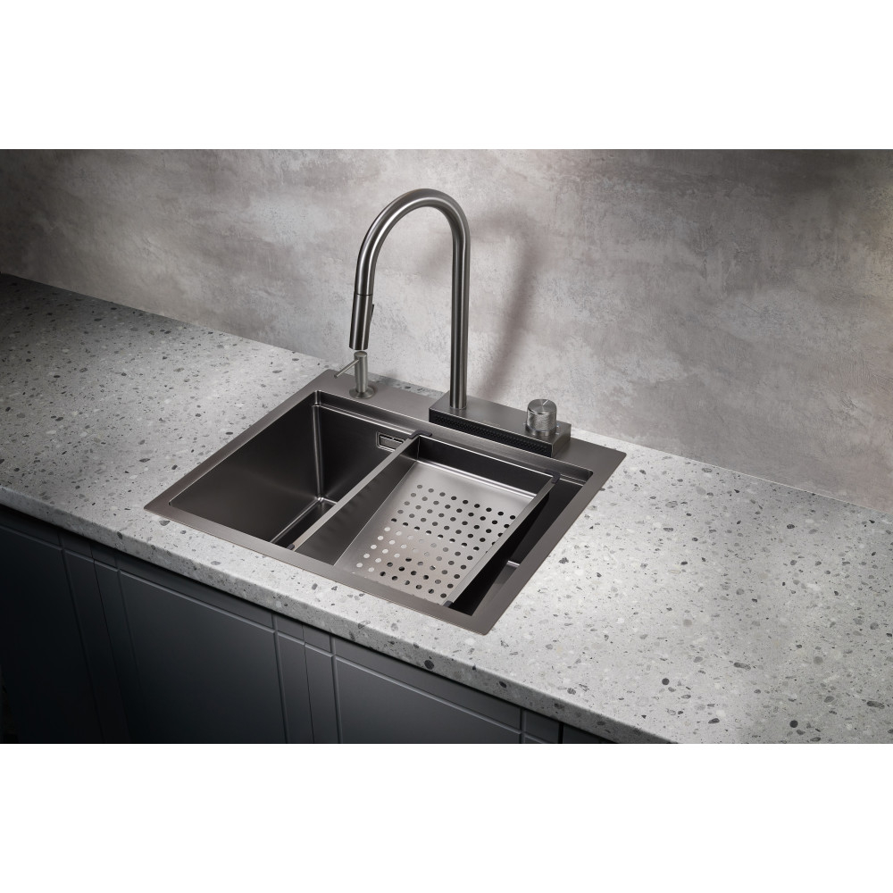 Мойка для кухни Milacio Denia 57 Steel MC.77409 сталь воронёная