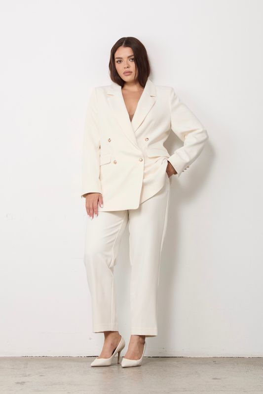 Брюки классические, молочный