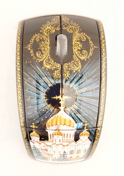 Мышь беспроводная, складная "Храм Христа Спасителя"