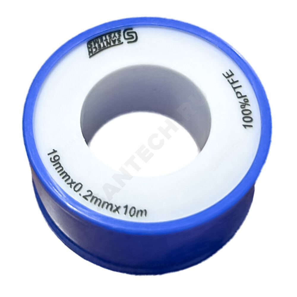 Лента ФУМ PTFE 10ммх0,075ммх8м катушка среда: вода SantechSystems