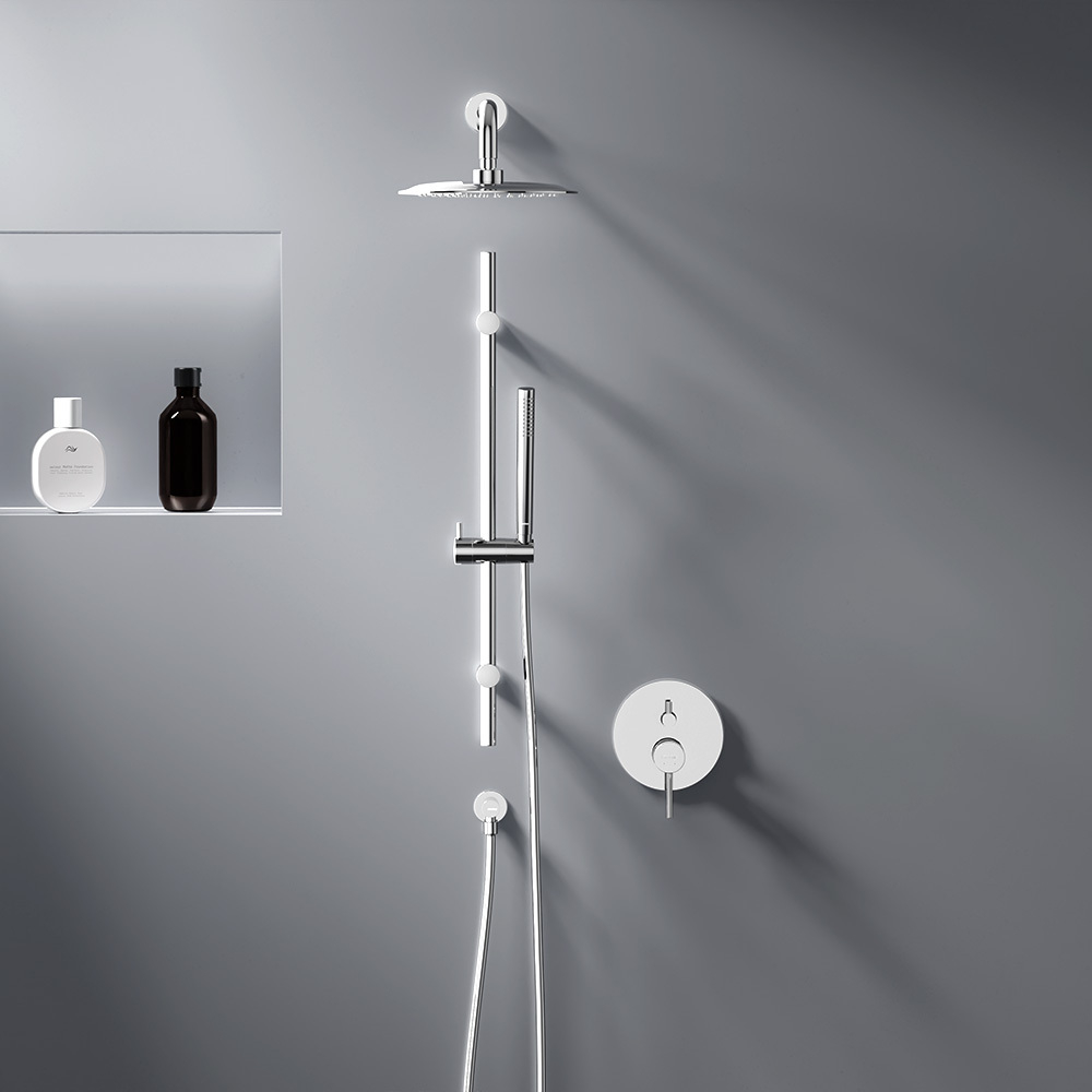 Встраиваемая душевая система с душевым смесителем и штангой Damixa Scandinavian Pure 936530000