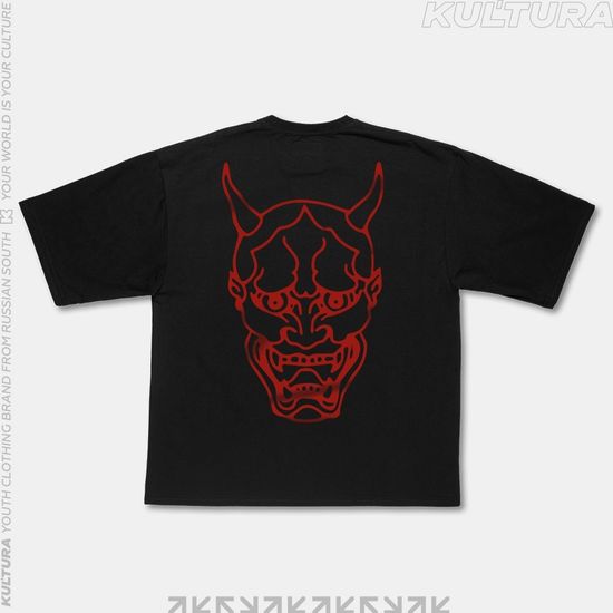 Футболка КУЛЬТУРА OverSize "Hannya" (черный)