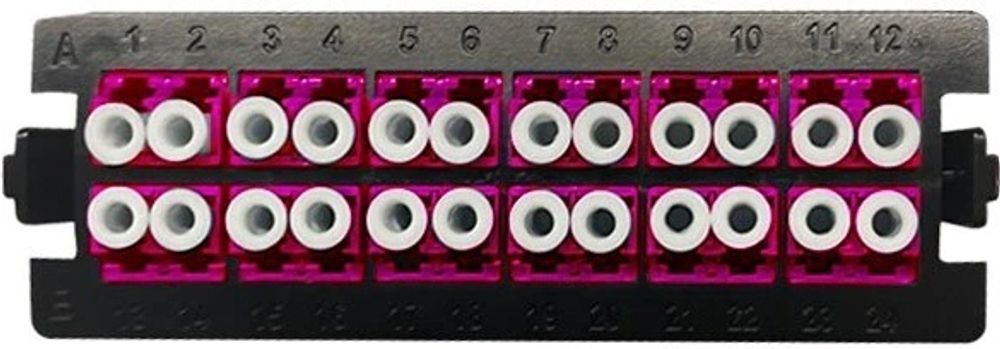 Вставка  Hyperline FO-EXHD-PLT-24LC/UPC-OM4-MG