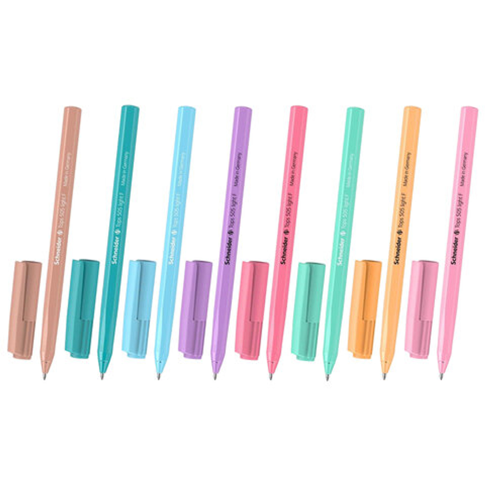 Ручка шариковая Schneider "Tops 505 F Pastel" синяя, 0,8мм, корпус пастель ассорти