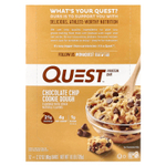 Quest Nutrition, Протеиновый батончик, шоколадная крошка, песочное тесто, 12 штук, 2,12 унц. (60 г) каждый