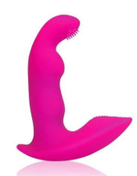 Розовый силиконовый вибромассажер Cosmo - 9 см. (Цвет: розовый)