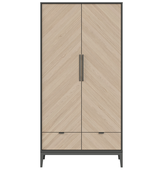 Шкаф Fjord 2-х створчатый (темно-серый)