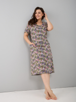 Халат Х-058/оливковый-гортензия