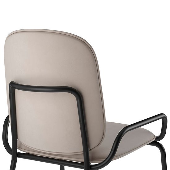 Стул ror, 2 frame, велюр, черный/бежевый