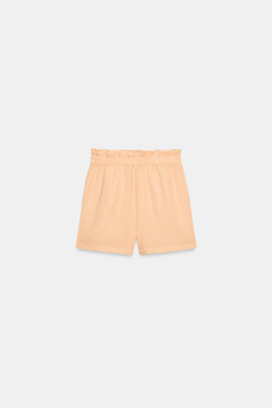 ZARA ЛЬНЯНЫЕ ШОРТЫ — ZW COLLECTION, МАНДАРИНОВЫЙ