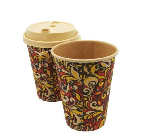 СТАКАН БУМАЖНЫЙ 350 МЛ. ХОХЛОМА ВСЕГДА КОФЕ 50\1000 ШТ.