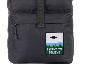 Нашивка термоаппликация на одежду и на рюкзак. I want to believe, НЛО, Космос