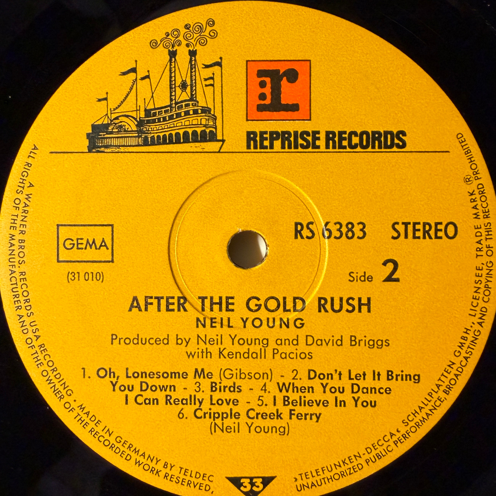 Neil Young ‎– After The Gold Rush (Германия 1970г.)
