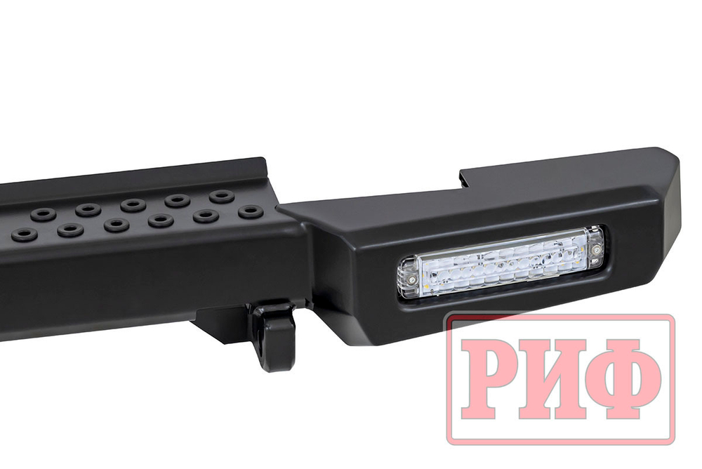 Бампер силовой задний УАЗ Хантер с фонарями, возможностью установки фаркопа, лифт 65 мм РИФ