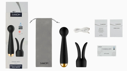 Интерактивный нагревающийся Wand-вибромассажер Svakom Emma Neo