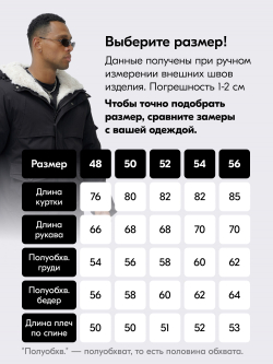 Парка мужская зимняя удлиненная с мехом черного цвета 8757Ch
