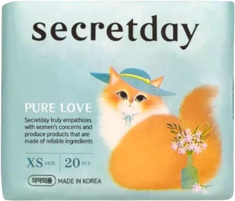 Secret Day Ультратонкие дышащие прокладки &quot;Secretday pure love &quot;, M size (24.5 см)