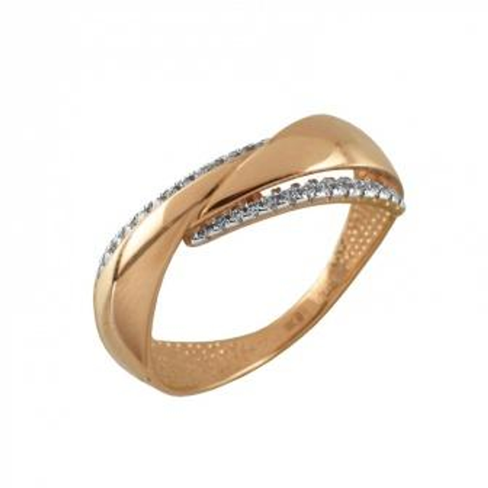 Кольцо из золота с фианитами