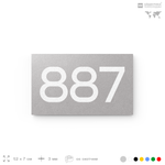 Номер на дверь 887, табличка на дверь для офиса, квартиры, кабинета, аудитории, склада, серая 120х70 мм, Айдентика Технолоджи