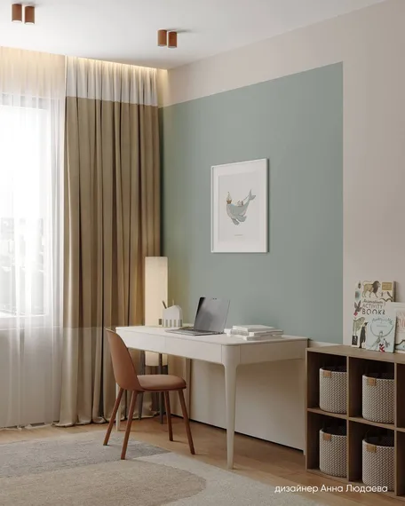 Стол письменный Type из массива дуба 140*70 см (белый)