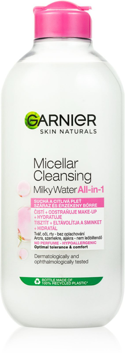 Garnier Skin Naturals - мицеллярная вода с увлажняющим молочком для сухой и чувствительной кожи /   400  ml  / GTIN 3600542138031
