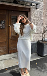 Костюм "Тоскана" оттенок белое вино (юбка, джемпер)