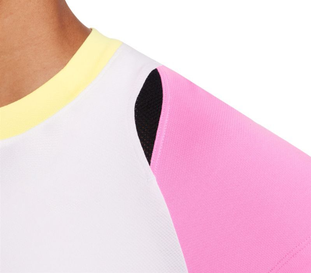 Женская теннисная футболка Nike Court Dri-Fit Advantage Top - white/playful pink/black/black