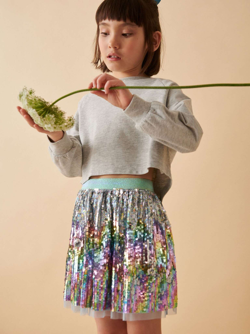 Юбка для девочки Next K97-491, Зеленый, Серый, Розовый