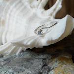 Кольцо ОКО, голубой топаз/серебро