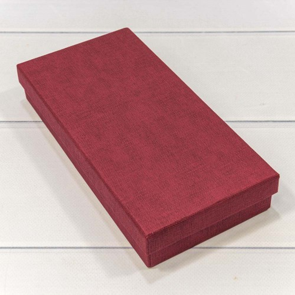 Коробка Ювелирная 24х12х4 см (Бордовый)