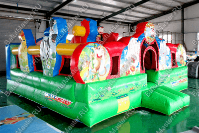 Коммерческий надувной батут "Царство зверей 2" 5*5*3,5 м