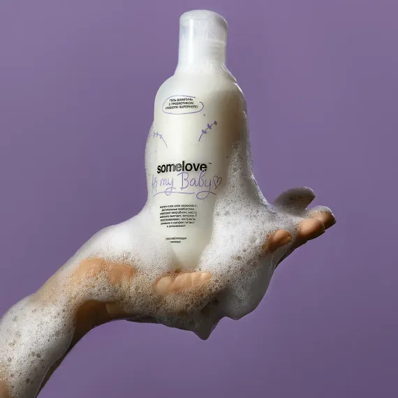 Гель-шампунь для мытья тела и волос новорожденного Somelove с ароматом лаванды и ванили
