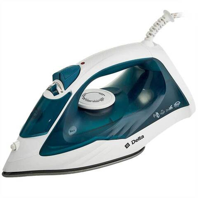 Утюг электрический 2200 Вт DELTA DL-153 белый с бирюзовым