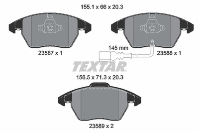 TEXTAR - 2358701-TET - Brake Pad Set, disc brake